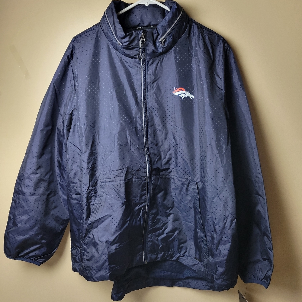 NWT MSX by Michael Strahan for NFL Lightweight Jacket Navy Denver Broncos Sz XXL